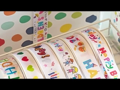 Selamat Ulang Tahun Ribbon Katun Cetak