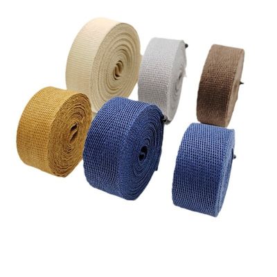 GRS Herribone Woven Paper Ribbon Roll Pola Biasa Berbagai Warna Padat