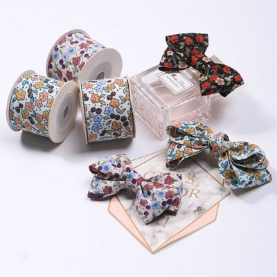 Peribadi Eco Friendly 25mm Branded Fabric Tape Roll OEM/ODM Layanan Printed Pattern Ribbon
