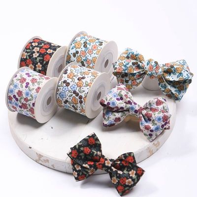 Peribadi Eco Friendly 25mm Branded Fabric Tape Roll OEM/ODM Layanan Printed Pattern Ribbon