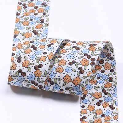 Peribadi Eco Friendly 25mm Branded Fabric Tape Roll OEM/ODM Layanan Printed Pattern Ribbon