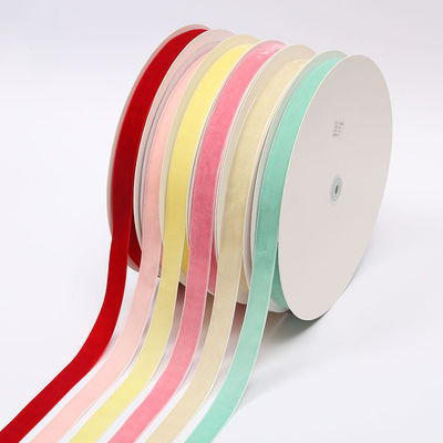 1 Inch Red Velvet Ribbon Wired Luxurious Light Blue Velvet Ribbon
