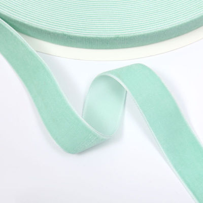 1 Inch Red Velvet Ribbon Wired Luxurious Light Blue Velvet Ribbon