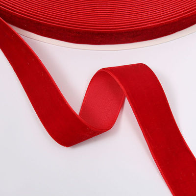 1 Inch Red Velvet Ribbon Wired Luxurious Light Blue Velvet Ribbon