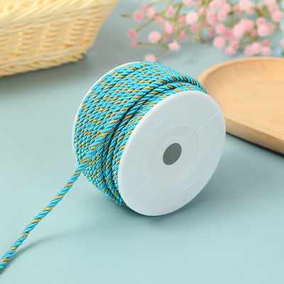 3 benang 2mm-10mm Polyester tali nilon benang emas dicampur untuk gelang