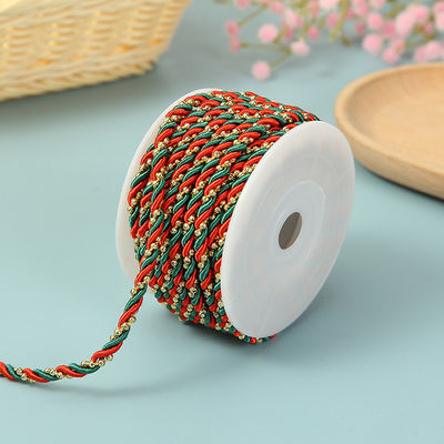 3 benang 2mm-10mm Polyester tali nilon benang emas dicampur untuk gelang