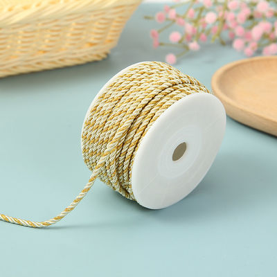 3 benang 2mm-10mm Polyester tali nilon benang emas dicampur untuk gelang
