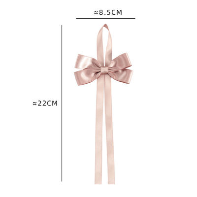 Emas Pre Tied Satin Ribbon Bow Dengan Elastic Loop Satin Ribbon Untuk Membungkus Hadiah