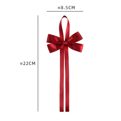 Emas Pre Tied Satin Ribbon Bow Dengan Elastic Loop Satin Ribbon Untuk Membungkus Hadiah