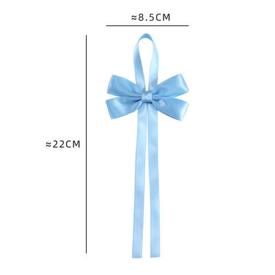 Emas Pre Tied Satin Ribbon Bow Dengan Elastic Loop Satin Ribbon Untuk Membungkus Hadiah