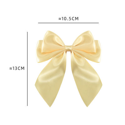 Emas Pre Tied Satin Ribbon Bow Dengan Elastic Loop Satin Ribbon Untuk Membungkus Hadiah