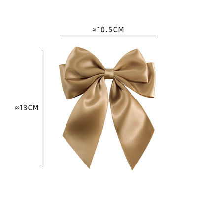 Emas Pre Tied Satin Ribbon Bow Dengan Elastic Loop Satin Ribbon Untuk Membungkus Hadiah