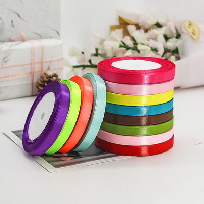 Single Face Asorted Polyester Nylon Satin Ribbon 100 Yards 3mm-10mm