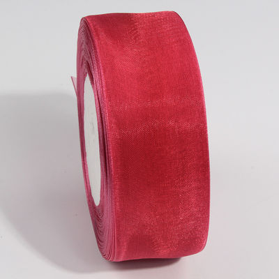 2.5cm Polyester Organza Ribbon untuk DIY busur atau dekorasi pernikahan atau bungkus kue