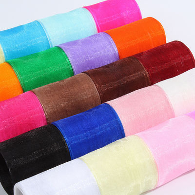 2.5cm Polyester Organza Ribbon untuk DIY busur atau dekorasi pernikahan atau bungkus kue
