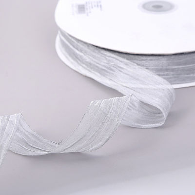 Pembungkus Hadiah 25mm Organza Ribbon Korea 2,5cm Sheer Wired Ribbon