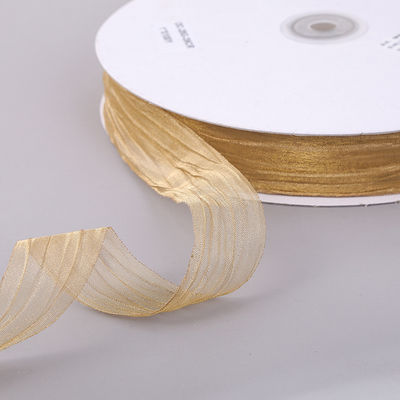 Pembungkus Hadiah 25mm Organza Ribbon Korea 2,5cm Sheer Wired Ribbon