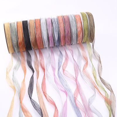 Pembungkus Hadiah 25mm Organza Ribbon Korea 2,5cm Sheer Wired Ribbon