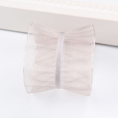 25mm untuk rambut 38mm Wrinkle Edge Polyester Organza Ribbon untuk DIY rambut Ribbon Bow