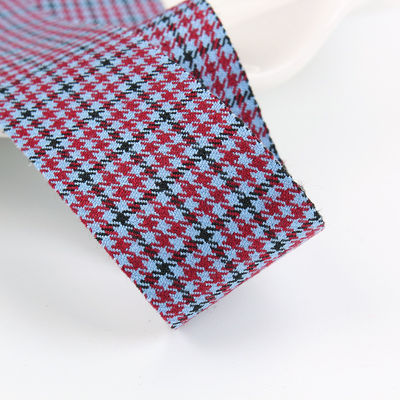 Polyester Red Houndstooth Ribbon 10mm-40mm Satin Poly Ribbon