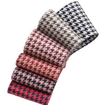 40mm Double Face Polyester Hound Stooth Ribbon untuk Ribbon Bow Making dan Dekorasi Pakaian
