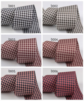 40mm Double Face Polyester Hound Stooth Ribbon untuk Ribbon Bow Making dan Dekorasi Pakaian
