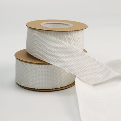 Polyester White Cotton Twill Tape ISO14001 Ribbon kapas yang dipersonalisasi