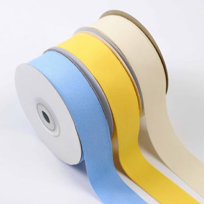 25mm Solid Tape Twill Kuning 100% Tape Twill Katun By The Yard