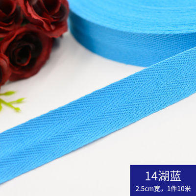 Herribone Desain Pita Katun Ungu Oranyeu Katun Twill Tape