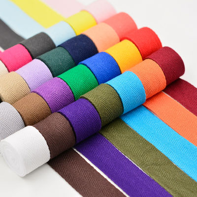Herribone Desain Pita Katun Ungu Oranyeu Katun Twill Tape