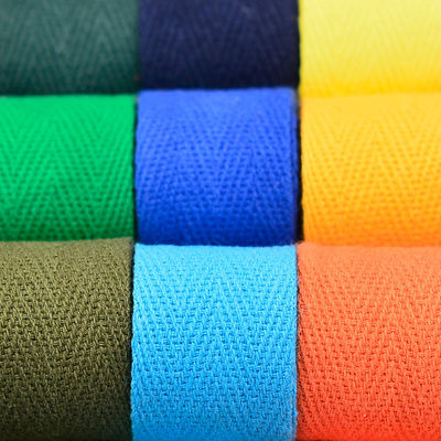 Herribone Desain Pita Katun Ungu Oranyeu Katun Twill Tape