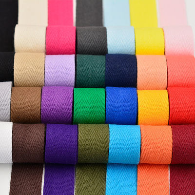 Herribone Desain Pita Katun Ungu Oranyeu Katun Twill Tape