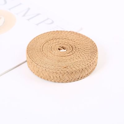 Sertifikat FSC Raffia Woven Paper Ribbon Eco Friendly Wrapping Gift Paper Ribbon