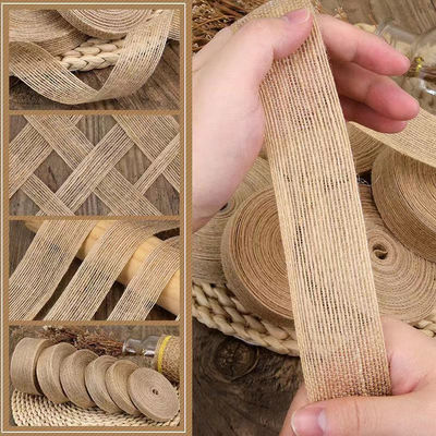 Sesuaikan Ribbon Burlap Weave Untuk Dekorasi Kemasan Hadiah