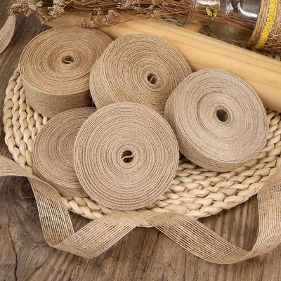 Sesuaikan Ribbon Burlap Weave Untuk Dekorasi Kemasan Hadiah