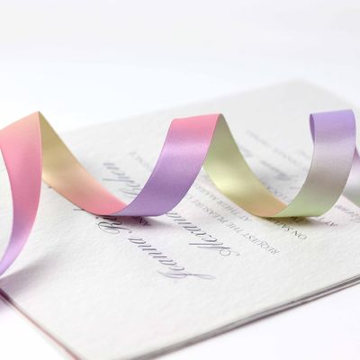 Perubahan warna bertahap pita poliester 25mm Hot Transfer Printing