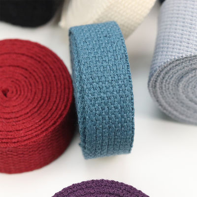 Desain polos pita katun hitam ODM 100 pita kapas Grosgrain