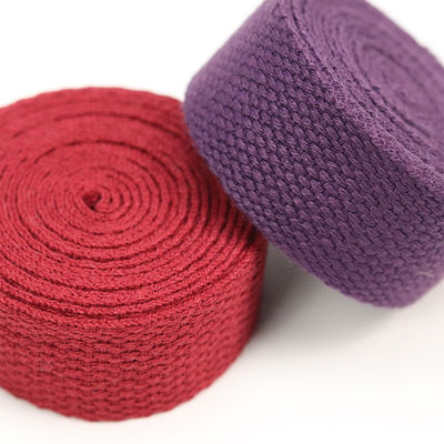 Desain polos pita katun hitam ODM 100 pita kapas Grosgrain