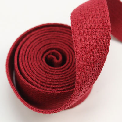 Desain polos pita katun hitam ODM 100 pita kapas Grosgrain