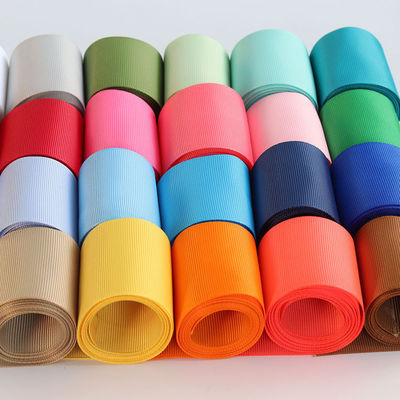 RPET Daur Ulang Polyester Grosgrain Ribbon By The Yard Sertifikat GRS