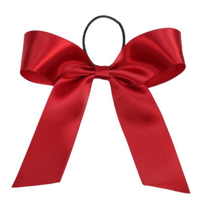 Brown Elastic Satin Ribbon Bow Pembungkus Hadiah Untuk Botol Anggur Merah