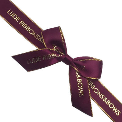 ISO9001 Elastis hadiah busur Disesuaikan Ribbon Busur Dengan Elastis Loop