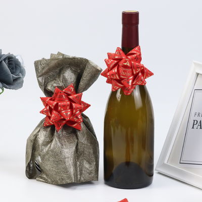 Golden Star Present Ribbon Bow Red Wine Gift Wrapping Ribbon Bow