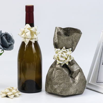 Golden Star Present Ribbon Bow Red Wine Gift Wrapping Ribbon Bow