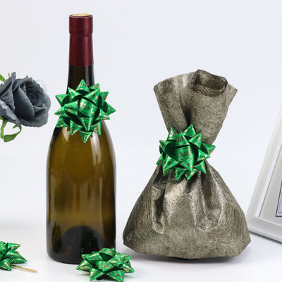 Golden Star Present Ribbon Bow Red Wine Gift Wrapping Ribbon Bow