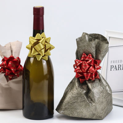 Golden Star Present Ribbon Bow Red Wine Gift Wrapping Ribbon Bow