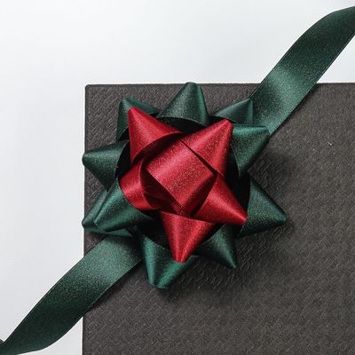 Polyester Satin Ribbon Bow ISO9001 Satin Ribbon Untuk Pembungkus Hadiah