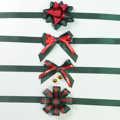 Polyester Satin Ribbon Bow ISO9001 Satin Ribbon Untuk Pembungkus Hadiah