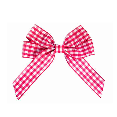 Ulang Tahun Putih Satin Bow Polyester Kuning Satin Bow Untuk Kerajinan