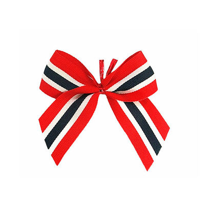 Ulang Tahun Putih Satin Bow Polyester Kuning Satin Bow Untuk Kerajinan
